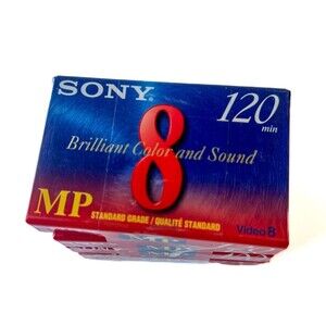 Sony Video 8 Videocassette Blank Tape Lot Of 2 Tapes Sealed New